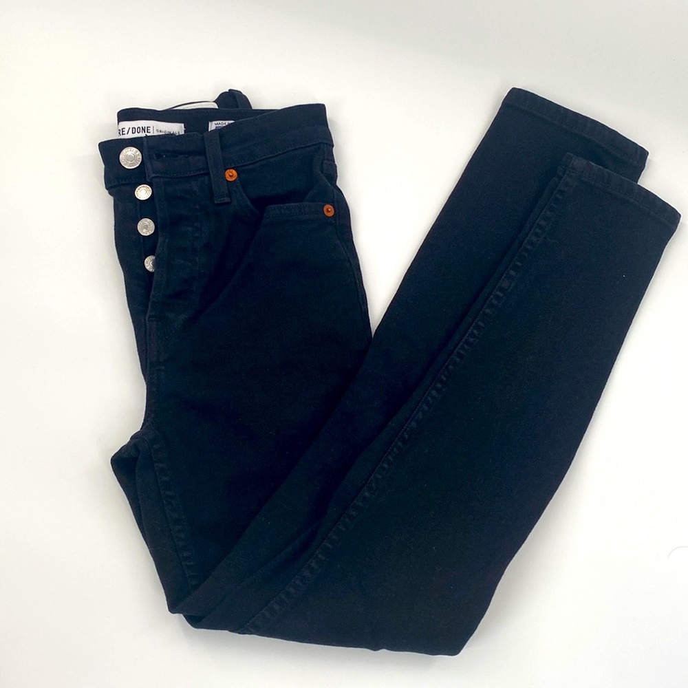 RE/DONE ORIGINAL Stretch High-Rise Ankle Crop Skinny Jeans